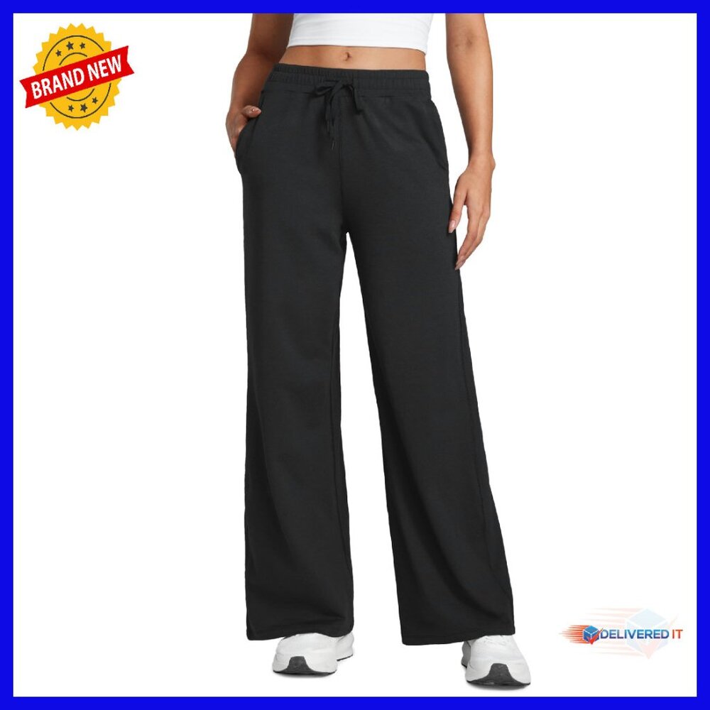 High Waisted Wide Leg Sweatpants 30" Inseam Soft Jersey Lounge Pants